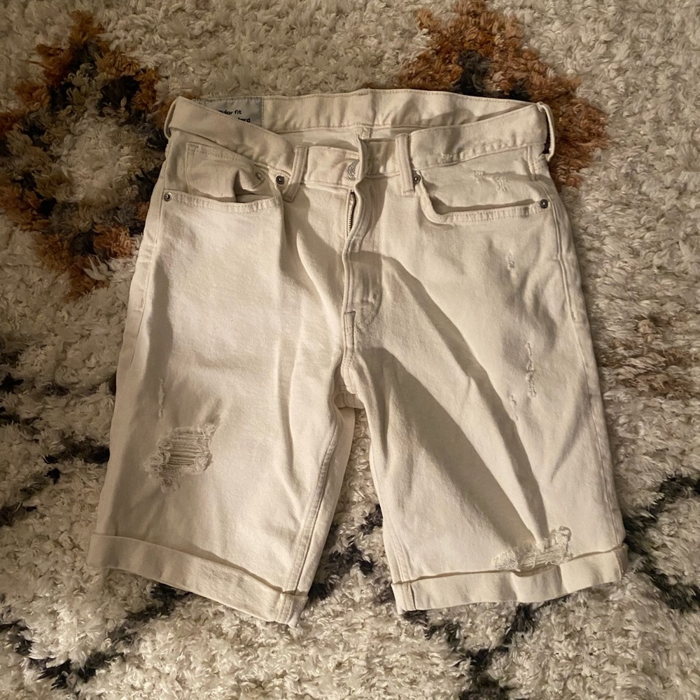 White cut off shorts